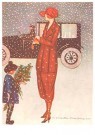 A.N.B.  - 
Mutter mit Kind im Schnee (Art deco) -
Postkaarten-set - 
1C0227-1