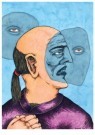 Brecht (1953-2010)  - 
Alter Hippie sieht sich zweimal grau -
Postkaarten-set - 
A11458-1