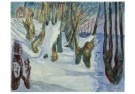 Edvard Munch (1863-1944)  - 
Bäume reihen sich gegen den Schnee, 1923 -
Postkaarten-set - 
A11905-1