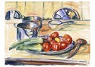 Edvard Munch(1863-1944)  - 
Stillleben mit Tomaten, Lauch und Eintöpfen -
Postkaarten-set - 
A17822-1