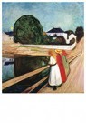 Edvard Munch(1863-1944)  - 
Die Mädchen auf der Brücke -
Postkaarten-set - 
A18195-1
