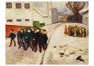 Edvard Munch(1863-1944)  - 
Kleine Stadt, Straße im Schnee -
Postkaarten-set - 
A18306-1