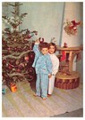 A.N.B.  - 
Zwei Kinder vor einem Weihnachtsbaum -
Postkaarten-set - 
A83149-1