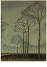Jan Mankes (1889-1920)  - 
J. Mankes/Bomenrij -
Boeken, schrijfwaren, etc.-set - 
PC084-1