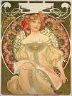 Alphons Maria Mucha (1860-1939 - 
Reverie (Daydream), 1897 -
Postkaarten-set - 
RPC1A00319-1