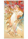 Alphons Maria Mucha (1860-1939 - 
The four seasons, Spring, 1896 -
Postkaarten-set - 
RPCA63315-1